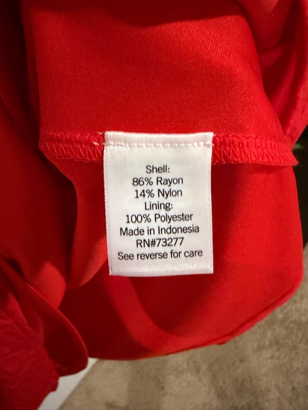 Nine West Red Mini Dress Puff Sleeve Smocked Waist Size Small - Picture 5 of 5